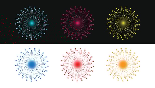 Fireworks Celebration Design Elements for making lighting designs vectors  illustrations