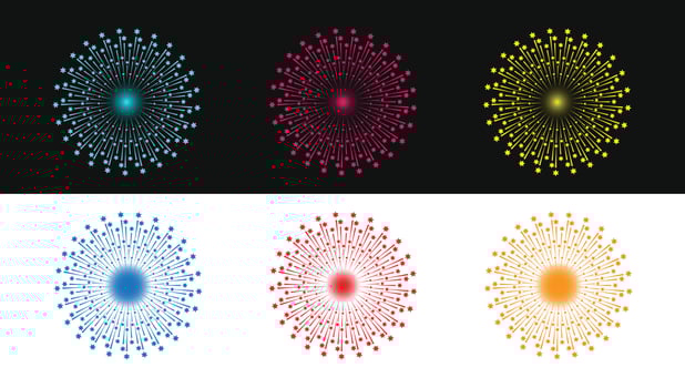 Fireworks Celebration Design Elements for making lighting designs vectors  illustrations 3