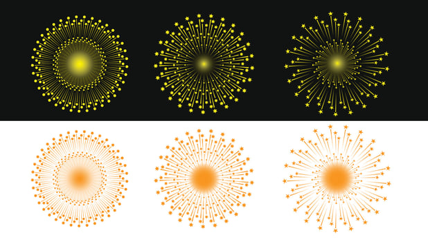 Fireworks Celebration Design Elements for making lighting designs vectors  illustrations 5