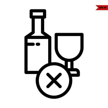 ilustration of drink line icon vector
