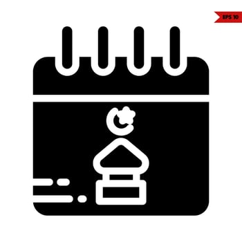 ilustration of calender glyph icon vector