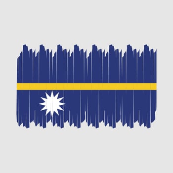 Nauru Flag Brush Vector