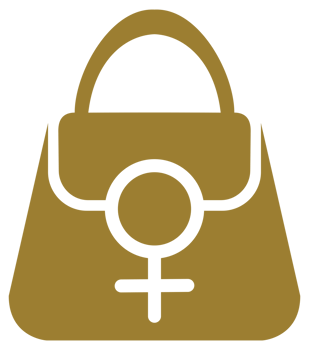 Female Bag or Woman Bag Icon Symbol for Logo, Pictogram, Art Illustration, Apps or Graphic Design Element. Format PNG