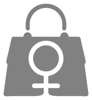 Female Bag or Woman Bag Icon Symbol for Logo, Pictogram, Art Illustration, Apps or Graphic Design Element. Format PNG