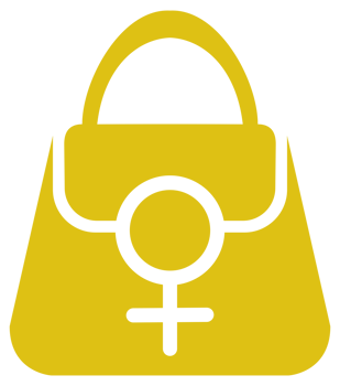 Female Bag or Woman Bag Icon Symbol for Logo, Pictogram, Art Illustration, Apps or Graphic Design Element. Format PNG