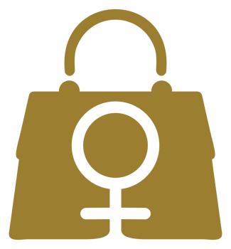 Female Bag or Woman Bag Icon Symbol for Logo, Pictogram, Art Illustration, Apps or Graphic Design Element. Format PNG
