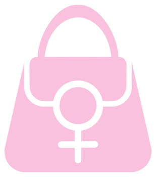 Female Bag or Woman Bag Icon Symbol for Logo, Pictogram, Art Illustration, Apps or Graphic Design Element. Format PNG