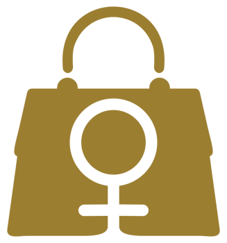 Female Bag or Woman Bag Icon Symbol for Logo, Pictogram, Art Illustration, Apps or Graphic Design Element. Format PNG