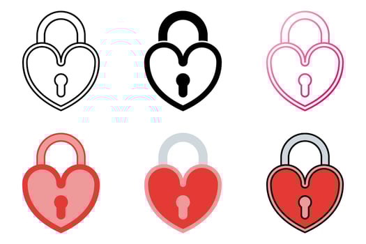 Padlock in flat style isolated vector