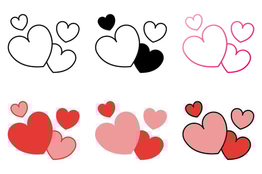 Love in flat style isolated vector
