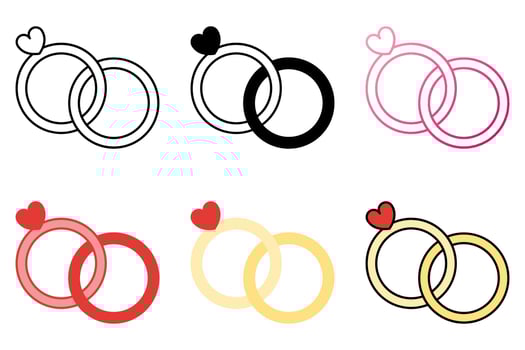 Ring in flat style isolated vector