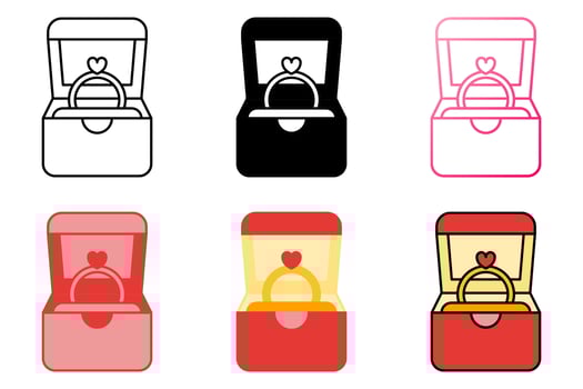 Ring in flat style isolated vector