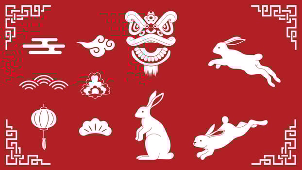 Chinese new year ornament vector illustration