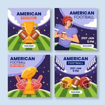 American Football Social Media Template vector