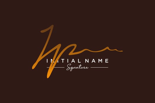 Initial JP signature logo template vector. Hand drawn Calligraphy lettering Vector illustration.