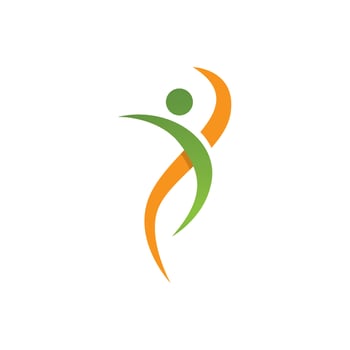 Human character logo sign vector