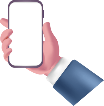 illustration man holding smartphone. illustration of a businessman holding a smartphone with a blank screen png
