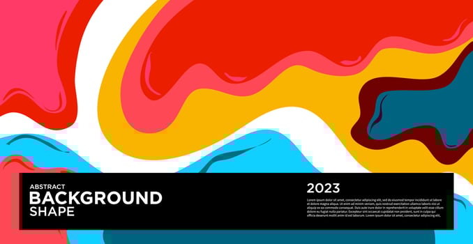 New year 2023 design template with fluid colorful abstract, colorful background, poster, flyer, social media vector