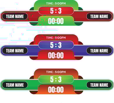 championship scoreboard broadcast graphic sport match vector