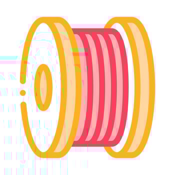 bobbin fiber color icon vector illustration