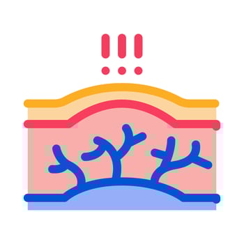 varicose veins disease color icon vector illustration