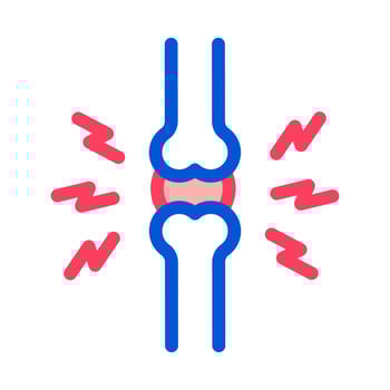 Joint Pain Icon Vector Outline Illustration