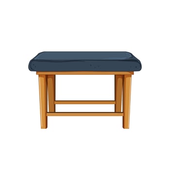 furniture bench bedroom cartoon vector illustration