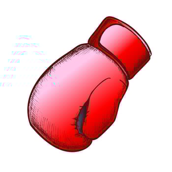 Boxing Glove Protect Sport Wear Color Vector