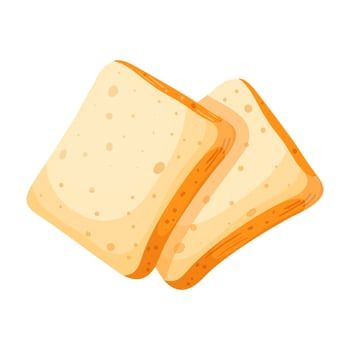 toast bread cartoon vector illustration