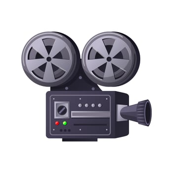cinema camera cartoon vector illustration