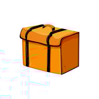 paper food delivery bag cartoon vector illustration