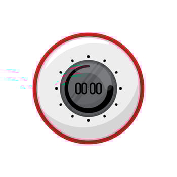 time kitchen timer clock cartoon vector illustration