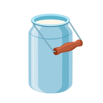 milk can cartoon vector illustration