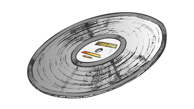 Vinyl Record For Listening Music Color Vector