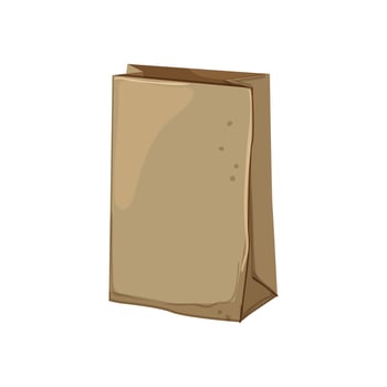 blank paper bag cartoon vector illustration