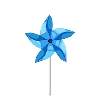 wind pinwheel toy cartoon vector illustration