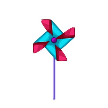 air pinwheel toy cartoon vector illustration