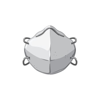 air respirator mask cartoon vector illustration