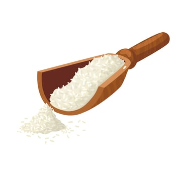 rice spoon cartoon vector illustration
