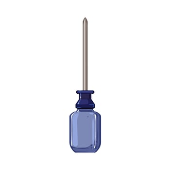 object screwdriver tool cartoon vector illustration