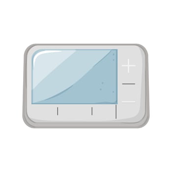 temperature smart thermostat cartoon vector illustration