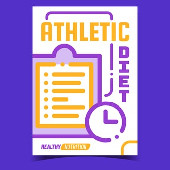 Athletic Diet Creative Advertising Banner Vector