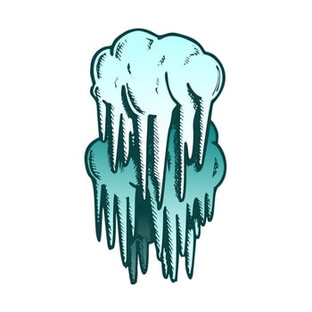 Stalactite Cave Decoration Element Color Vector