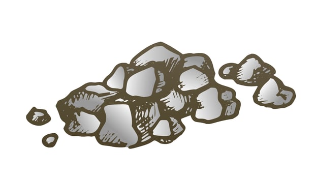 Stone Pile Gravel Cobblestone Color Vector