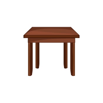 modern table dining cartoon vector illustration