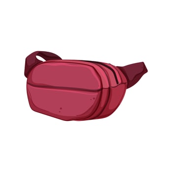 fashion waist bag cartoon vector illustration