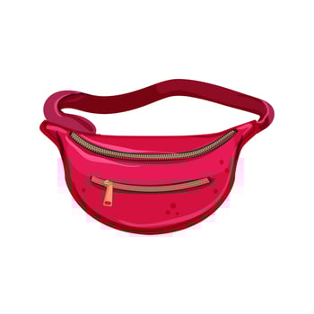 travel waist bag cartoon vector illustration