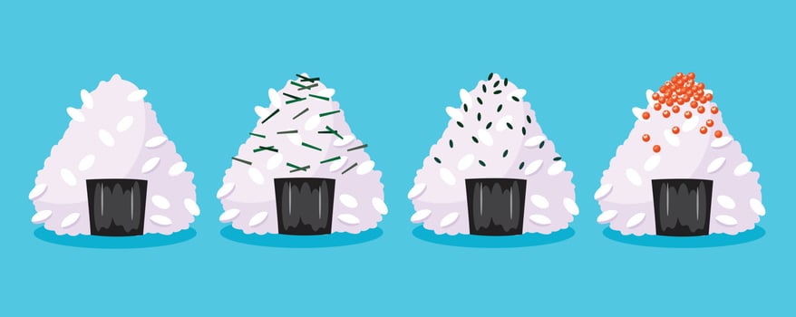 Onigiri Japanese food vector illustration