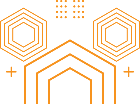 modern geometric hexagonal shape design png