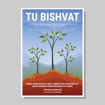 Tu Bishvat Poster vector